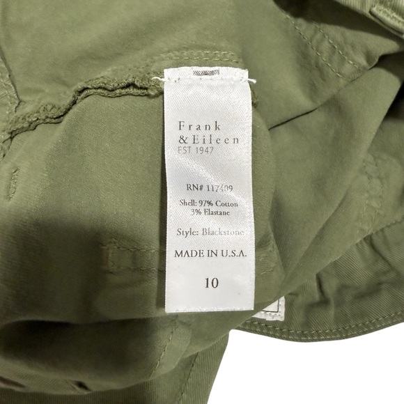 Frank & Eileen Blackstone Utility Pants Green Size 10 Cropped - Picture 5 of 6